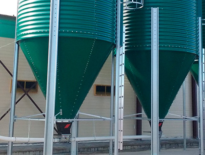 silo chapa lacado verde